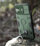 Magsafe Калъф с Поставка за iPhone 14 Pro, Nillkin CamShield Armor Pro Case, Зелен (6)