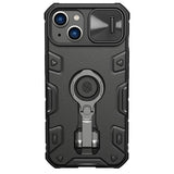 Magsafe Калъф с Поставка за iPhone 14, Nillkin CamShield Armor Pro Case, Черен