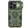 Magsafe Калъф с Поставка за iPhone 14 Pro, Nillkin CamShield Armor Pro Case, Зелен