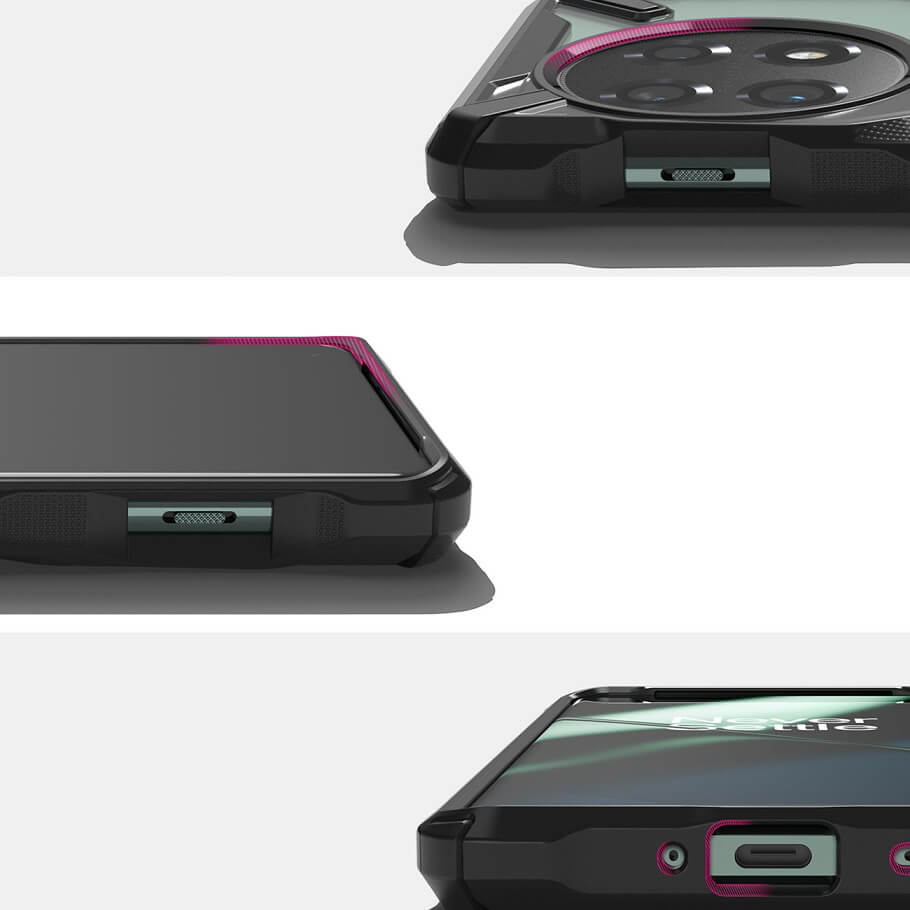 Противоударен Хибриден Калъф за Oneplus 11, Ringke Fusion X Case, Черен (6)