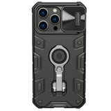Magsafe Калъф с Поставка за iPhone 14 Pro Max, Nillkin CamShield Armor Pro Case, Черен