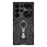Калъф с Плъзгач и Поставка за Samsung S23 Ultra, Nillkin CamShield Armor Pro Case, Черен