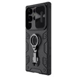 Калъф с Плъзгач и Поставка за Samsung S23 Ultra, Nillkin CamShield Armor Pro Case, Черен (2)