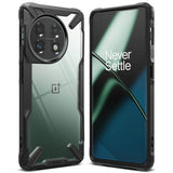 Противоударен Хибриден Калъф за Oneplus 11, Ringke Fusion X Case, Черен (2)