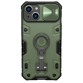 Калъф с Плъзгач и Поставка за iPhone 14 Plus, Nillkin CamShield Armor Pro Case, Зелен
