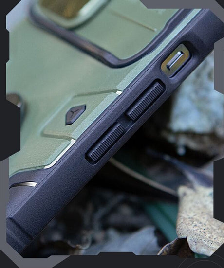 Калъф с Плъзгач и Поставка за iPhone 14 Plus, Nillkin CamShield Armor Pro Case, Зелен (6)