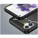 Противоударен Калъф за Nothing Phone 1, Premium Carbon Case, Черен (5)