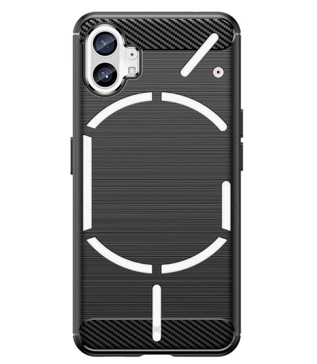 Противоударен Калъф за Nothing Phone 1, Premium Carbon Case, Черен