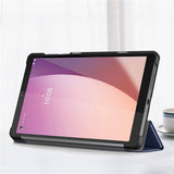 Калъф за Lenovo Tab M8 4th 8.0, Tech-Protect Tri-Fold Leather Case, Черен (4)