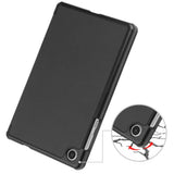 Калъф за Lenovo Tab M8 4th 8.0, Tech-Protect Tri-Fold Leather Case, Черен (3)
