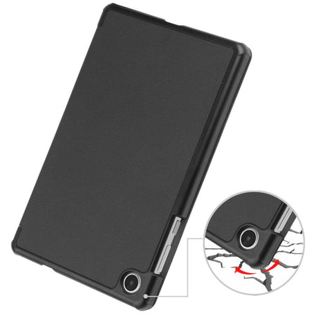 Калъф за Lenovo Tab M8 4th 8.0, Tech-Protect Tri-Fold Leather Case, Черен (3)