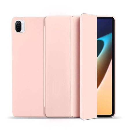 Калъф за Xiaomi Pad 5/ 5 Pro, Tech-Protect Tri-Fold Leather Case, Розов