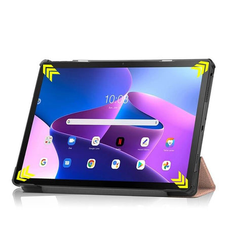 Калъф за Lenovo Tab M10 3rd 10.1, Tech-Protect Tri-Fold Leather Case, Розов (2)