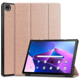 Калъф за Lenovo Tab M10 Plus 3rd 10.6, Tech-Protect Tri-Fold Leather Case, Розов