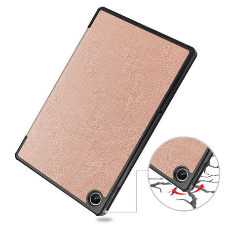 Калъф за Lenovo Tab M10 Plus 3rd 10.6, Tech-Protect Tri-Fold Leather Case, Розов (4)