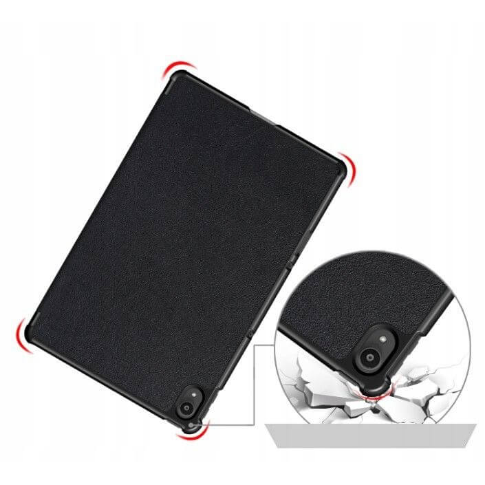 Калъф за Lenovo Tab P11/P11 Plus, Tech-Protect Tri-Fold Leather Case, Черен (4)