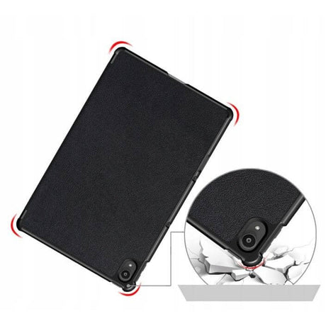 Калъф за Lenovo Tab P11/P11 Plus, Tech-Protect Tri-Fold Leather Case, Черен (4)