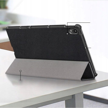 Калъф за Lenovo Tab P11/P11 Plus, Tech-Protect Tri-Fold Leather Case, Черен (5)
