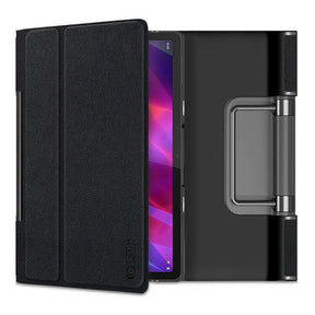 Калъф за Lenovo Yoga Tab 11", Tech-Protect Tri-Fold Leather Case, Черен