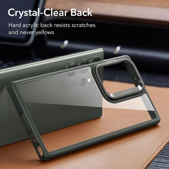Калъф с Поставка за Samsung S23 Ultra, ESR Classic Hybrid Kickstand Case, Зелен (7)