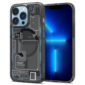 Magsafe Калъф за iPhone 13 Pro, Spigen Zero One Ultra Hybrid Case, Черен