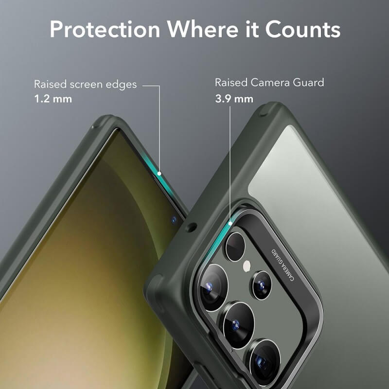 Калъф с Поставка за Samsung S23 Ultra, ESR Classic Hybrid Kickstand Case, Зелен (6)