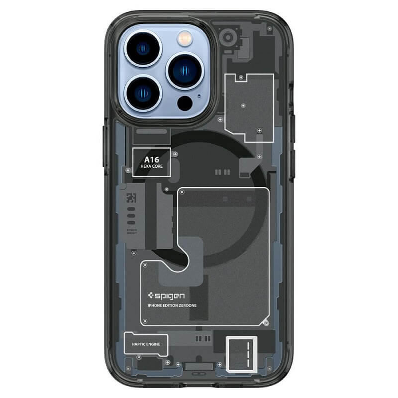 Magsafe Калъф за iPhone 13 Pro, Spigen Zero One Ultra Hybrid Case, Черен (3)