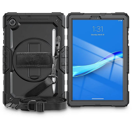 Калъф с Дръжка за Lenovo Tab M10 HD 3rd 10.1, Tech-Protect Solid360 Case, Черен (2)