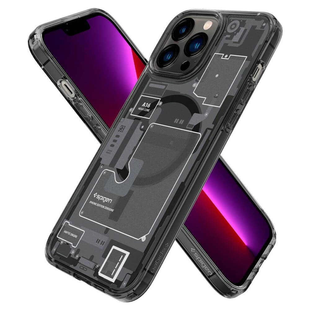 Magsafe Калъф за iPhone 14 Pro, Spigen Zero One Ultra Hybrid Case, Черен (2)