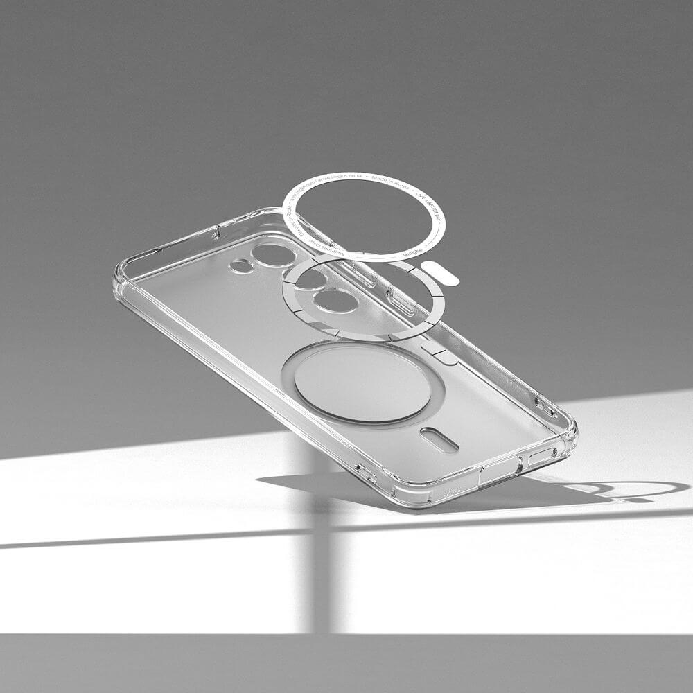 Magsafe Калъф за Samsung S23 Plus, Ringke Fusion Matte Case, Прозрачен (5)
