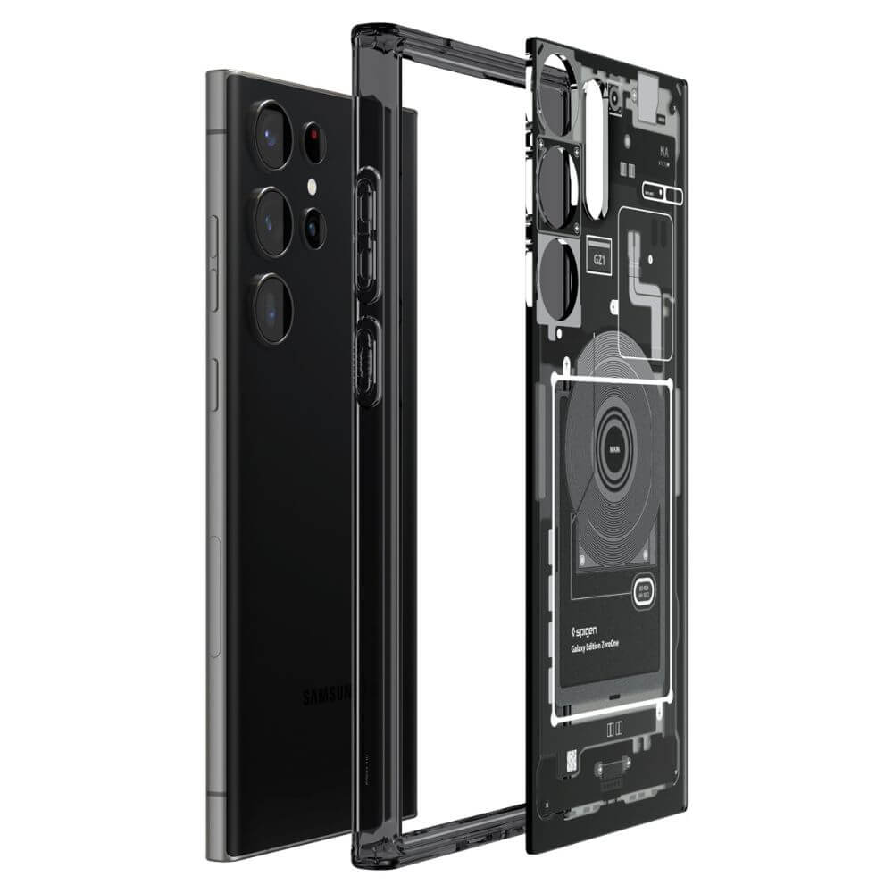 Хибриден Калъф за Samsung S23 Ultra, Spigen Zero One Ultra Hybrid Case, Черен (5)