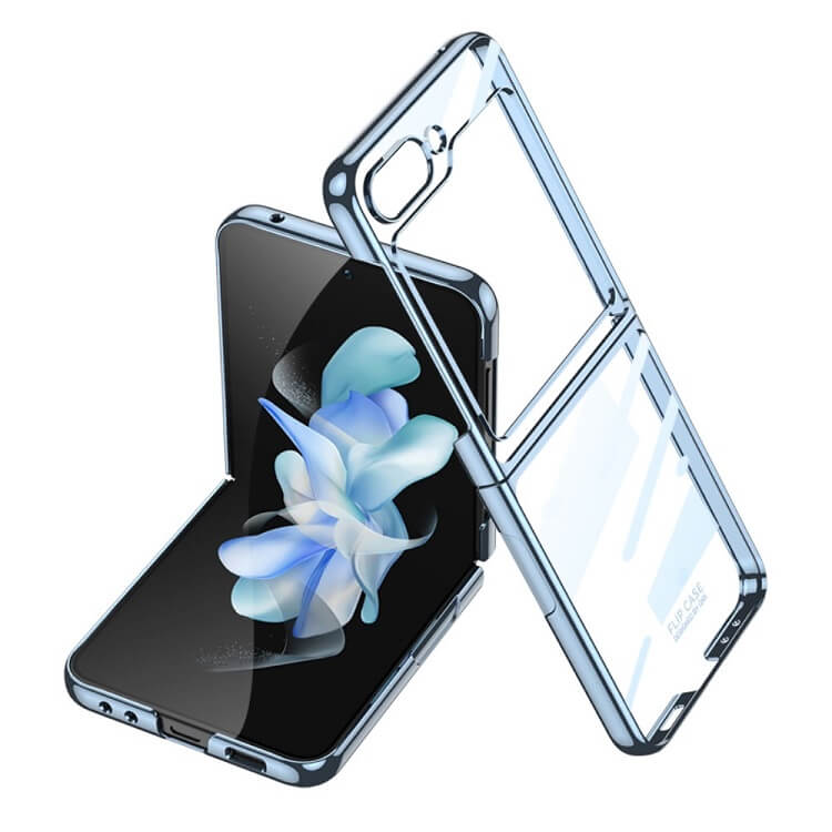 Калъф с Цветна Рамка за Samsung Z Flip 5, GKK Frame Case, Син