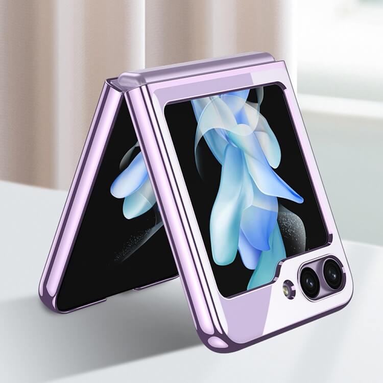 Калъф с Цветна Рамка за Samsung Z Flip 5, GKK Frame Case, Лилав (2)