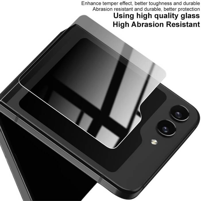 Затъмняващ Протектор за Samsung Z Flip 5, Imak Privacy Anti-Spy Glass, Черен (4)