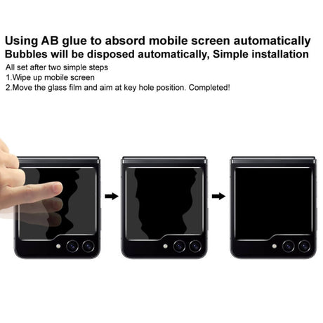 Затъмняващ Протектор за Samsung Z Flip 5, Imak Privacy Anti-Spy Glass, Черен (7)