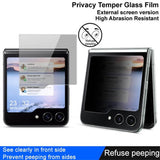 Затъмняващ Протектор за Samsung Z Flip 5, Imak Privacy Anti-Spy Glass, Черен (3)