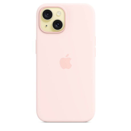 Оригинален Силиконов Калъф за iPhone 15, Silicone Magsafe Case MT0U3ZM/A, Розов (3)