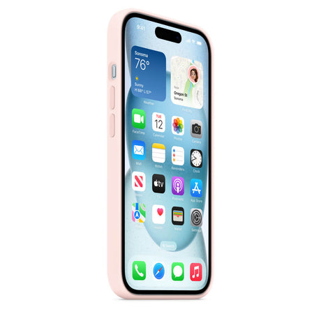 Оригинален Силиконов Калъф за iPhone 15, Silicone Magsafe Case MT0U3ZM/A, Розов (7)