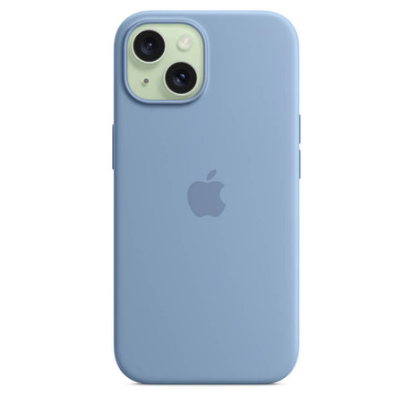 Оригинален Силиконов Калъф за iPhone 15, Silicone Magsafe Case MT0Y3ZM/A, Син (4)