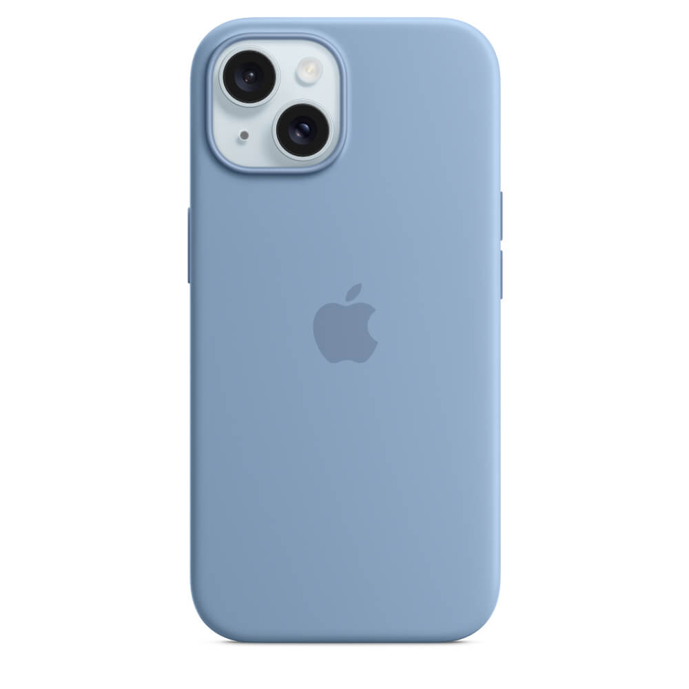 Оригинален Силиконов Калъф за iPhone 15, Silicone Magsafe Case MT0Y3ZM/A, Син