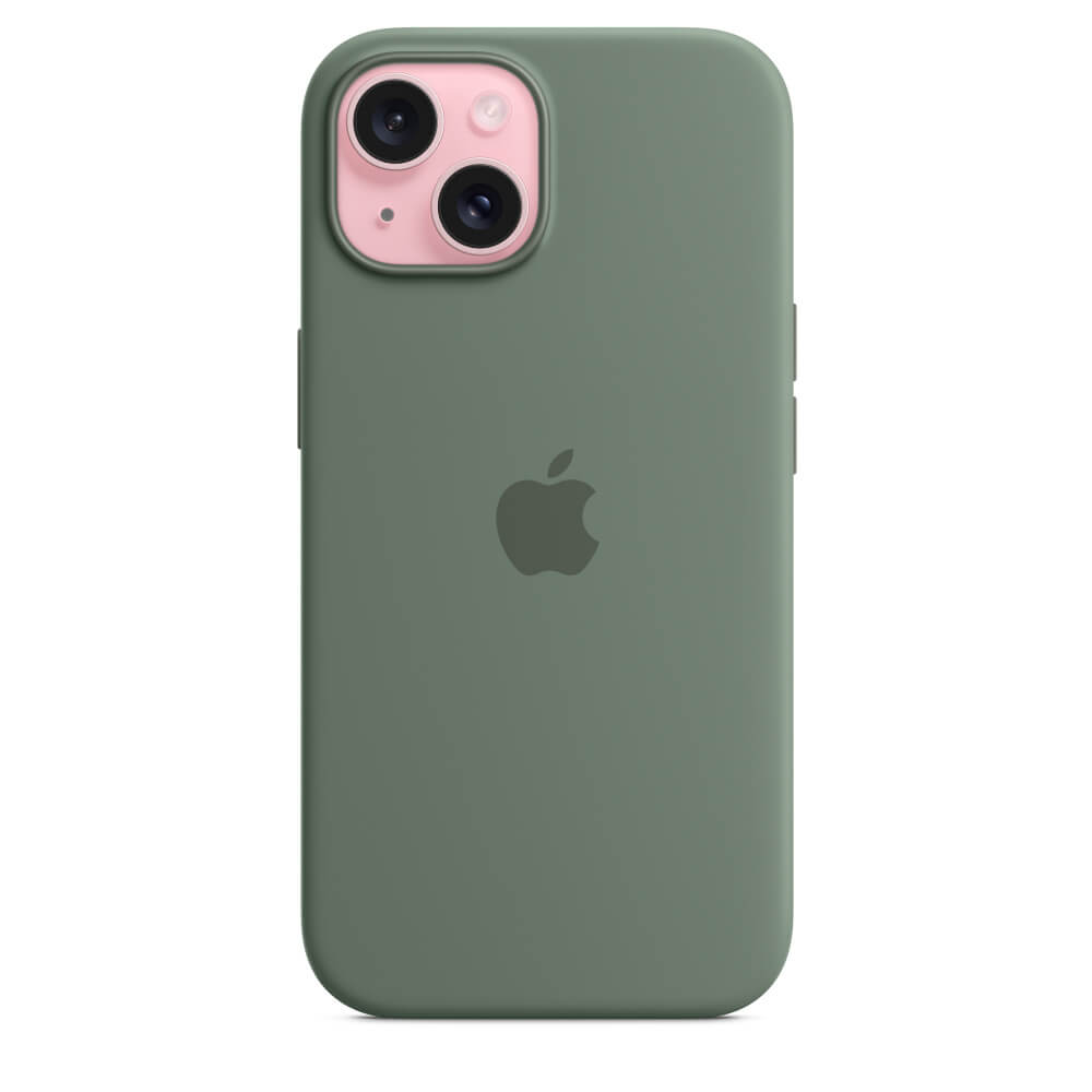 Оригинален Силиконов Калъф за iPhone 15, Silicone Magsafe Case MT0X3ZM/A, Зелен (3)