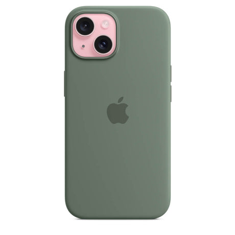 Оригинален Силиконов Калъф за iPhone 15, Silicone Magsafe Case MT0X3ZM/A, Зелен (3)