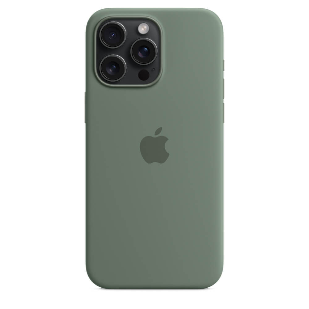 Оригинален Силиконов Калъф за iPhone 15 Pro Max, Silicone Magsafe Case MT1X3ZM/A, Зелен (4)