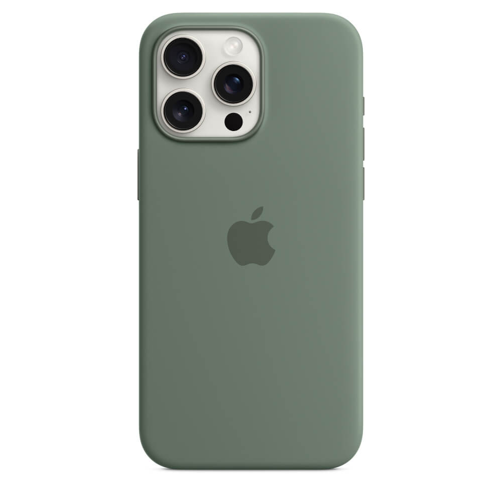 Оригинален Силиконов Калъф за iPhone 15 Pro Max, Silicone Magsafe Case MT1X3ZM/A, Зелен (3)