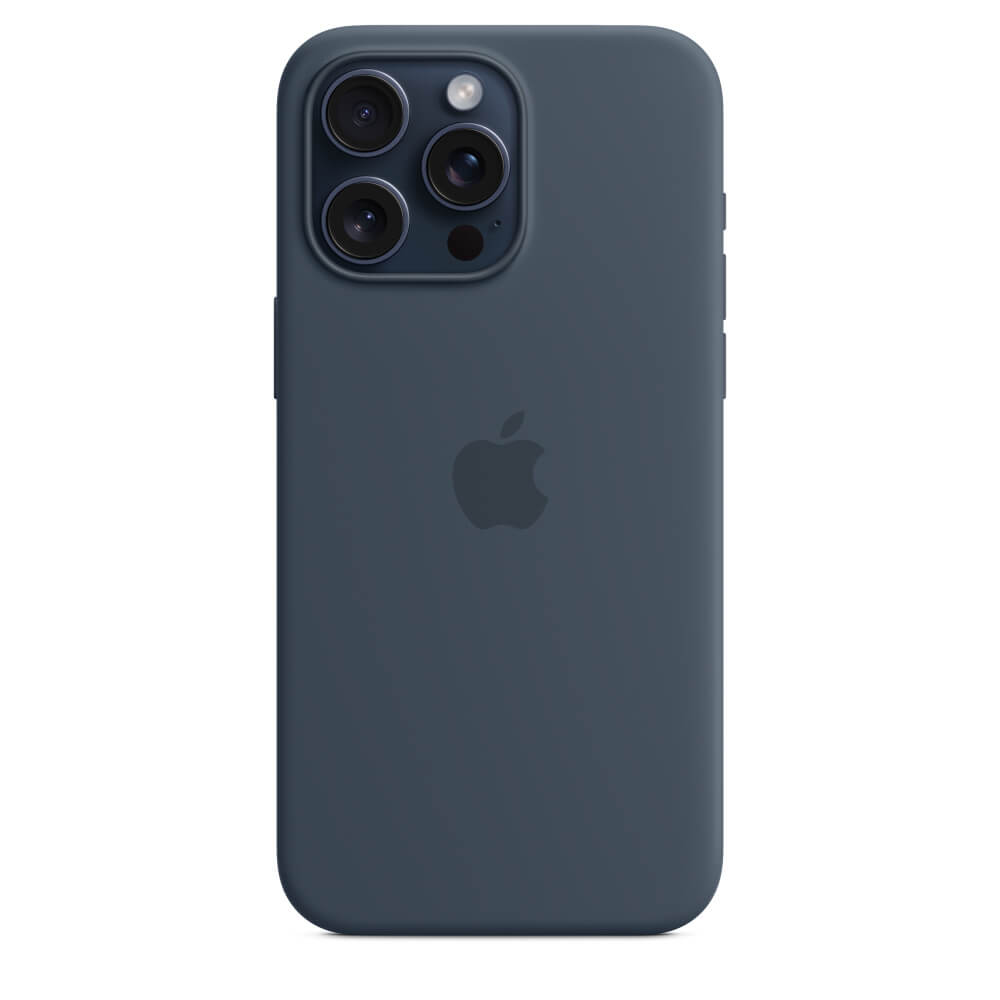Оригинален Силиконов Калъф за iPhone 15 Pro, Silicone Magsafe Case MT1D3ZM/A, Син (2)