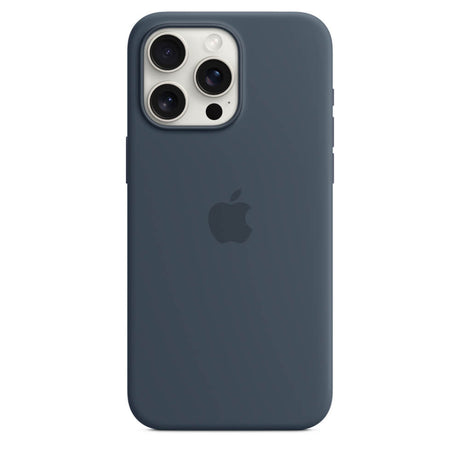 Оригинален Силиконов Калъф за iPhone 15 Pro, Silicone Magsafe Case MT1D3ZM/A, Син (3)