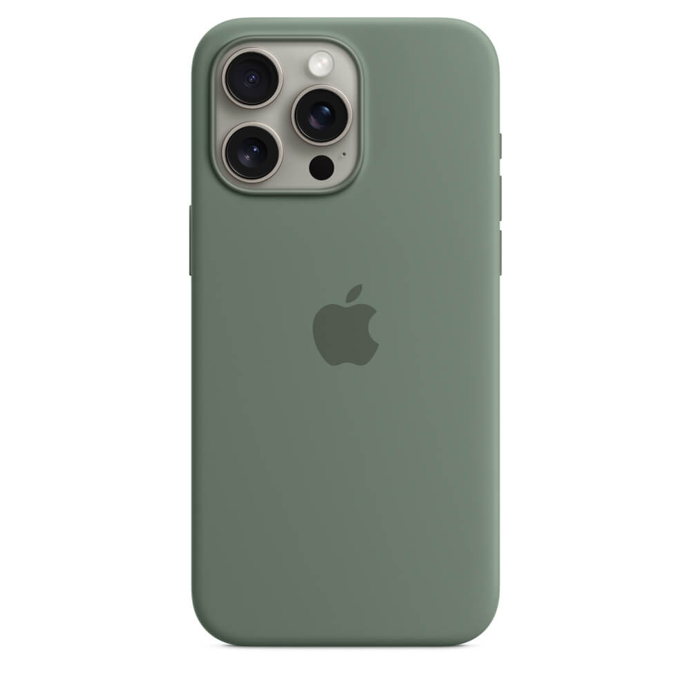 Оригинален Силиконов Калъф за iPhone 15 Pro Max, Silicone Magsafe Case MT1X3ZM/A, Зелен