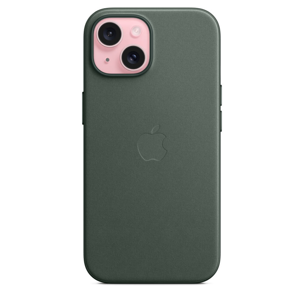 Оригинален Тъкан Калъф за iPhone 15, FineWoven Magsafe Case MT3J3ZM/A, Зелен (2)