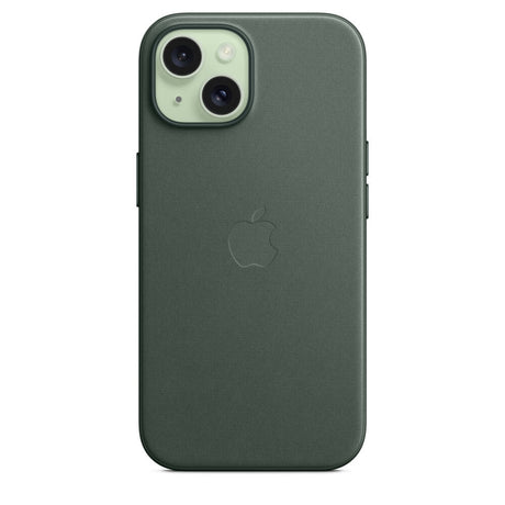 Оригинален Тъкан Калъф за iPhone 15, FineWoven Magsafe Case MT3J3ZM/A, Зелен (4)