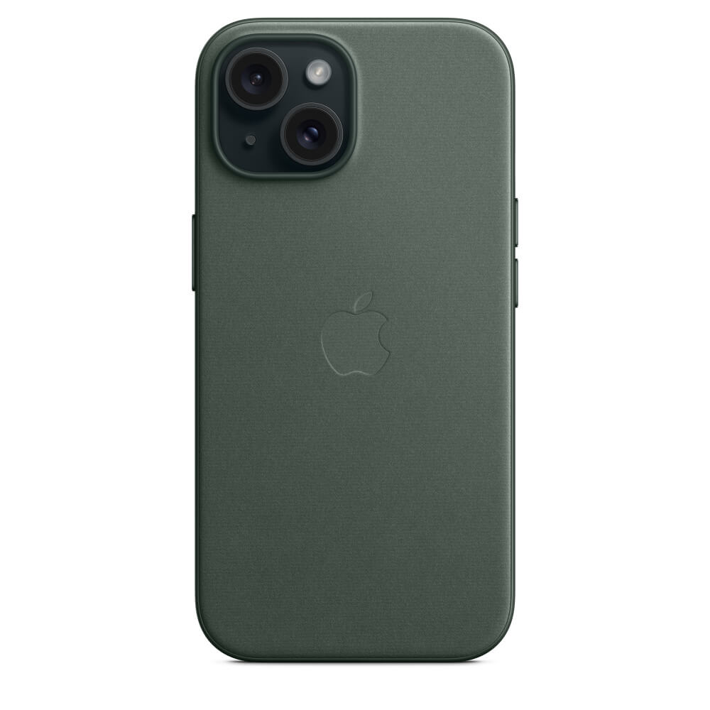 Оригинален Тъкан Калъф за iPhone 15, FineWoven Magsafe Case MT3J3ZM/A, Зелен (5)